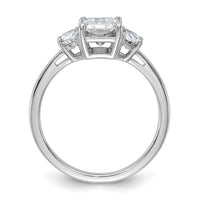 14kw 2ct Cert Lab Grown Diamond VS+ F+ Radiant&1/2 Moon Comp Eng Ring