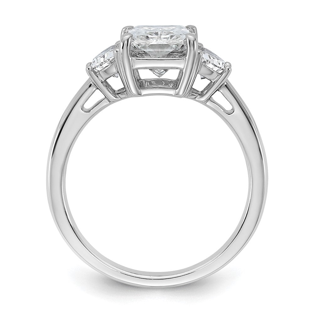 14kw 5/8ct Lab Grown Dia VS/SI+ G+ 1/2 Moon 2 1/2ct Radiant Semi Eng Ring