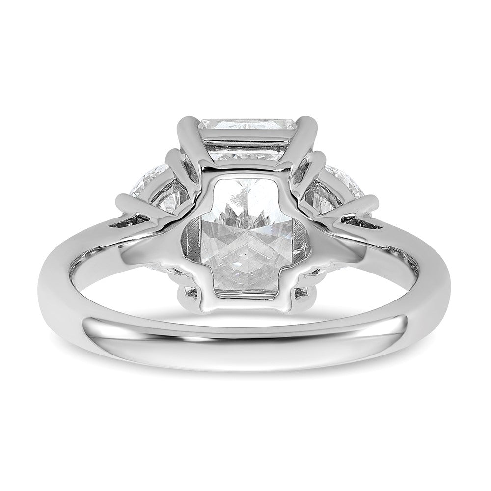 14kw 5/8ct Lab Grown Dia VS/SI+ G+ 1/2 Moon 2 1/2ct Radiant Semi Eng Ring