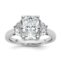 14kw 5/8ct Lab Grown Dia VS/SI+ G+ 1/2 Moon 2 1/2ct Radiant Semi Eng Ring