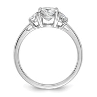 14kw 1 3/8ct Cert Lab Grown Dia VS/SI+ G+ Comp Cushion&Half Moon Eng Ring