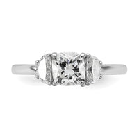 14kw 1 3/8ct Cert Lab Grown Dia VS/SI+ G+ Comp Cushion&Half Moon Eng Ring