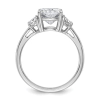 14kw 2 1/2ct Cert Lab Grown Dia VS+ F+ Comp Cushion&Half Moon Eng Ring