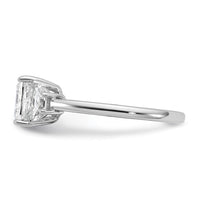 14kw 2ct Cert Lab Grown Diamond VS+ F+ Princess&1/2 Moon Comp Eng Ring