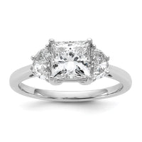 14kw 2ct Cert Lab Grown Diamond VS+ F+ Princess&1/2 Moon Comp Eng Ring