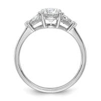 14kw 1 1/2ct Cert Lab Grown Dia VS+ F+ Complete 3 Stone Eng Ring