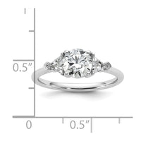 14kw 1 1/2ct Cert Lab Grown Dia VS+ F+ Complete 3 Stone Eng Ring