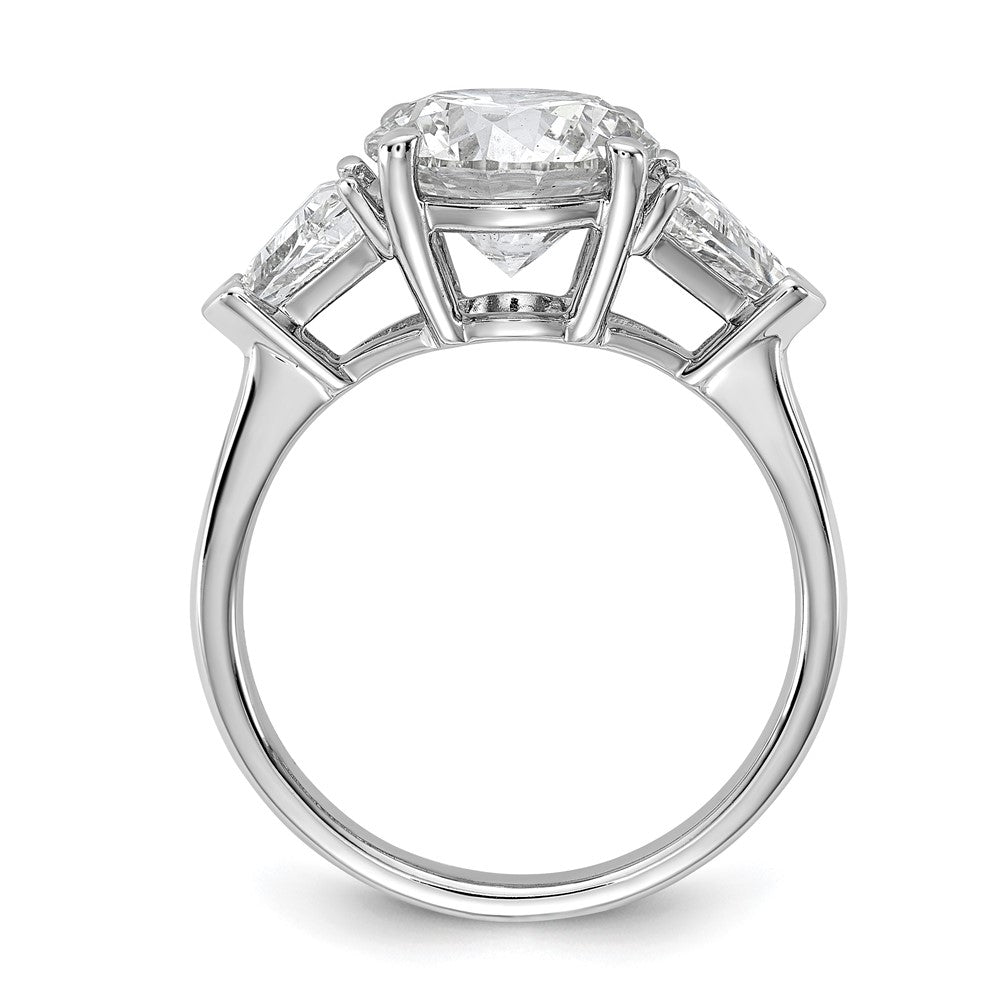 14kw 4 1/8ct Cert Lab Grown Diamond VS+ F+ Complete 3 Stone Eng Ring