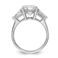 14kw 4 1/8ct Cert Lab Grown Diamond VS+ F+ Complete 3 Stone Eng Ring