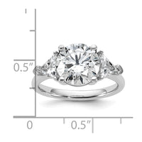 14kw 4 1/8ct Cert Lab Grown Diamond VS+ F+ Complete 3 Stone Eng Ring