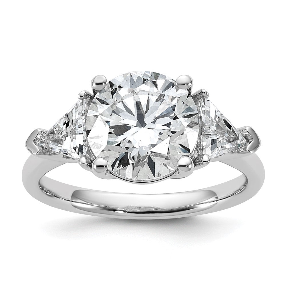 14kw 4 1/8ct Cert Lab Grown Diamond VS+ F+ Complete 3 Stone Eng Ring