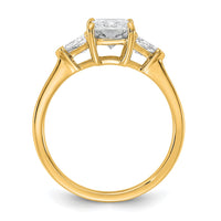 14k 2ct Cert Lab Grown Diamond VS/SI+ G+ Radiant&Triangle Comp Eng Ring
