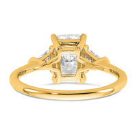 14k 1/2ct Lab Grown Diamond VS+ F+ Triangle 1 1/2ct Radiant Semi Eng Ring