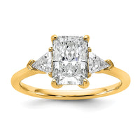 14k 1/2ct Lab Grown Dia VS/SI+ G+ Triangle 1 1/2ct Radiant Semi Eng Ring