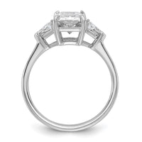 14kw 2 1/2ct Cert Lab Grown Dia VS+ F+ Radiant&Triangle Comp Eng Ring