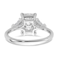 14kw 2 1/2ct Cert Lab Grown Dia VS+ F+ Radiant&Triangle Comp Eng Ring