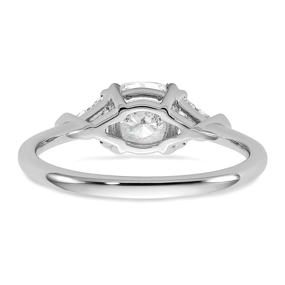 14kw 1 1/2ct Cert Lab Grown Dia VS+ F+ Cushion&Triangle Comp Eng Ring