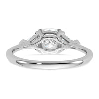 14kw 1 1/2ct Cert Lab Grown Dia VS+ F+ Cushion&Triangle Comp Eng Ring