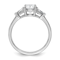 14kw 1/2ct Lab Grown Dia VS/SI+ G+ Triangle 1ct Cushion Semi Eng Ring