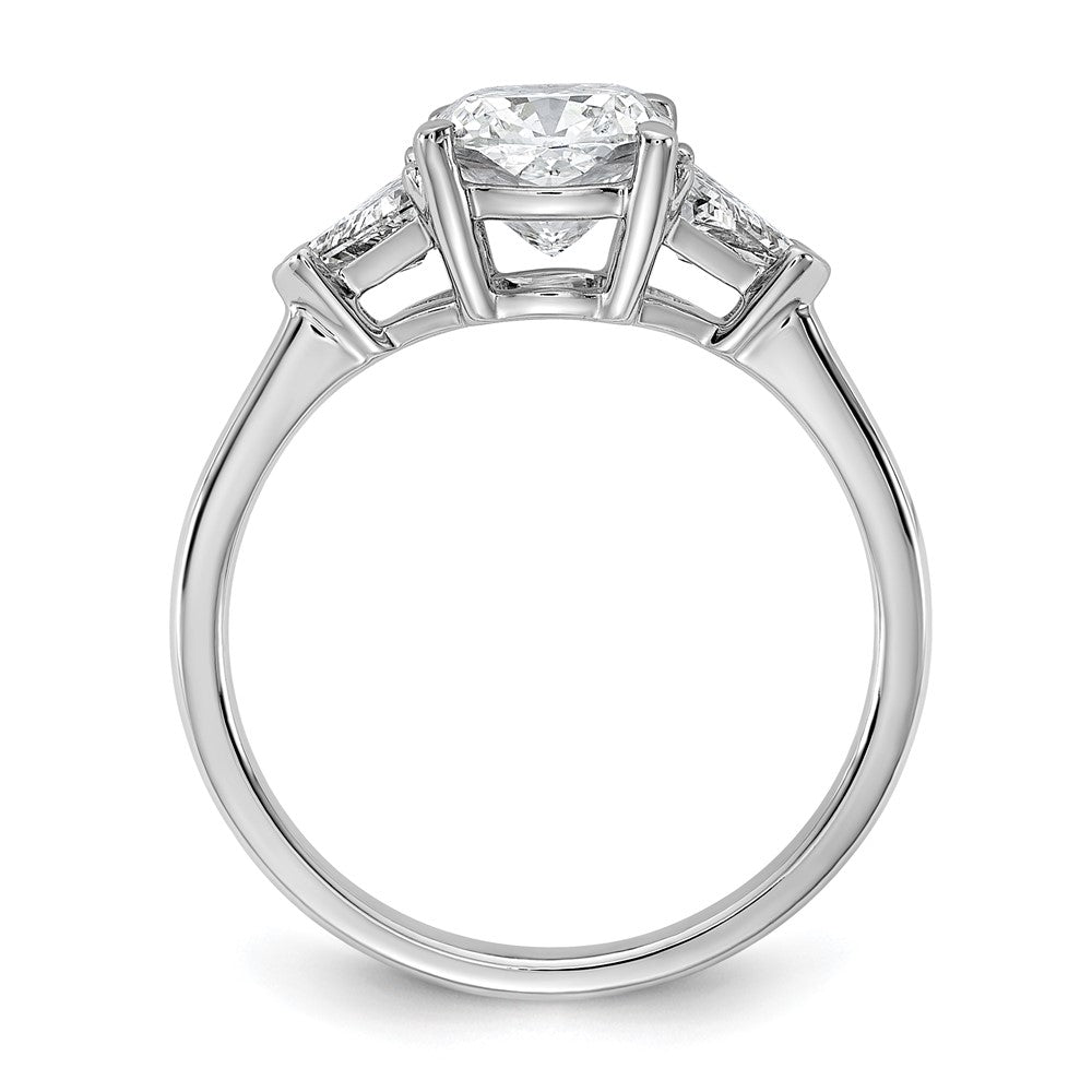 14kw 2ct Cert Lab Grown Diamond VS+ F+ Cushion&Triangle Comp Eng Ring