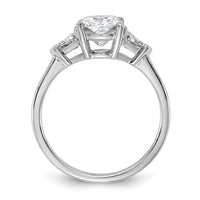 14kw 2ct Cert Lab Grown Diamond VS+ F+ Cushion&Triangle Comp Eng Ring