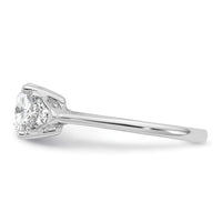 14kw 1/2ct Lab Grown Dia VS+ F+ Triangle 1 1/2ct Cushion Semi Eng Ring