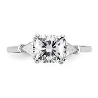 14kw 1/2ct Lab Grown Dia VS+ F+ Triangle 1 1/2ct Cushion Semi Eng Ring