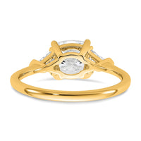 14k 1/2ct Lab Grown Dia VS/SI+ G+ Triangle 1 1/2ct Cushion Semi Eng Ring