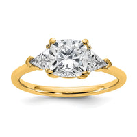 14k 1/2ct Lab Grown Dia VS/SI+ G+ Triangle 1 1/2ct Cushion Semi Eng Ring
