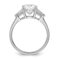 14kw 2 1/2ct Cert Lab Grown Dia VS+ F+ Cushion&Triangle Comp Eng Ring