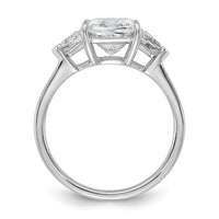 14kw 2 1/2ct Cert Lab Grown Diamond VS+ F+ Princess/Trillion Comp Eng Ring