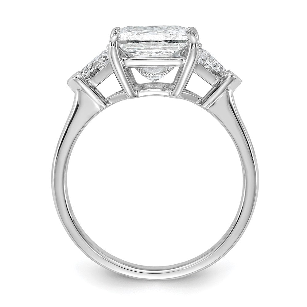 14kw 3 1/8ct Cert Lab Grown Dia VS/SI+ G+ Princess/Trillion Comp Eng Ring