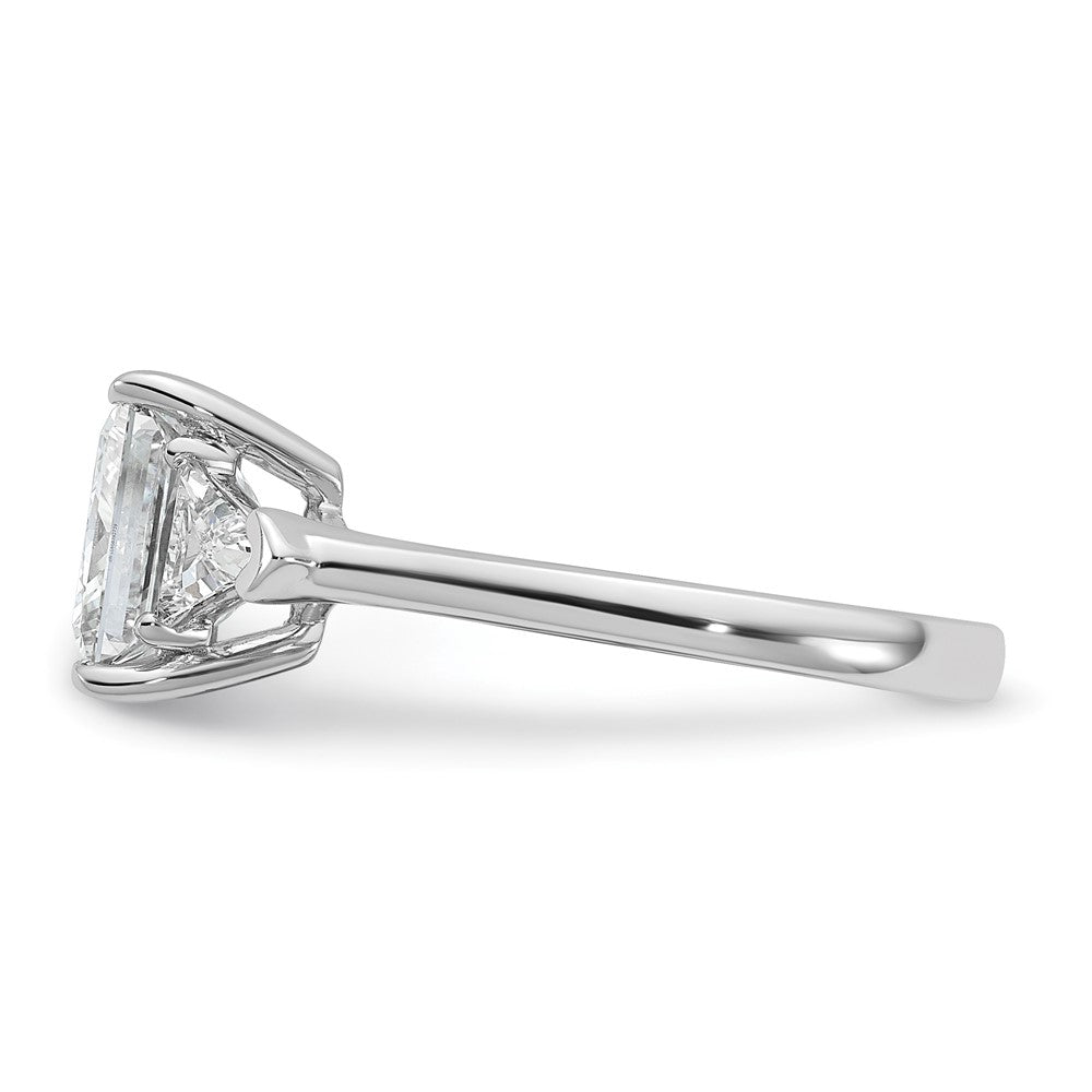 14kw 3 1/8ct Cert Lab Grown Dia VS/SI+ G+ Princess/Trillion Comp Eng Ring