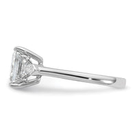 14kw 3 1/8ct Cert Lab Grown Dia VS/SI+ G+ Princess/Trillion Comp Eng Ring