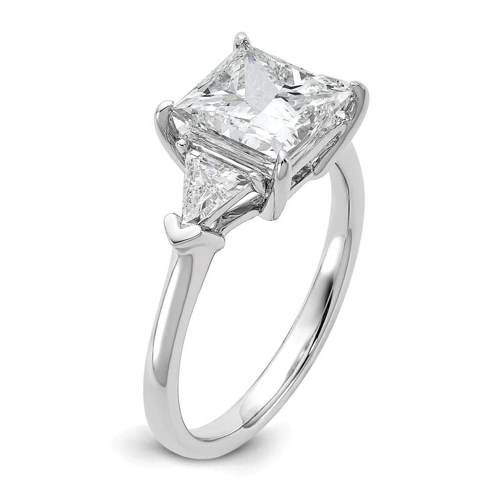 14kw 3 1/8ct Cert Lab Grown Dia VS/SI+ G+ Princess/Trillion Comp Eng Ring