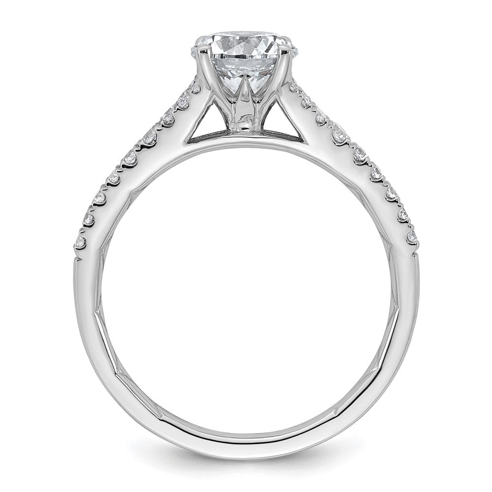 14kw 1 1/4ct Lab Grown Diamond VS+ F+ Round Complete Eng Ring