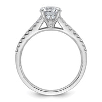 14kw 1 1/4ct Lab Grown Diamond VS+ F+ Round Complete Eng Ring