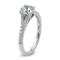 14kw 1 1/4ct Lab Grown Diamond VS/SI+ G+ Round Complete Eng Ring