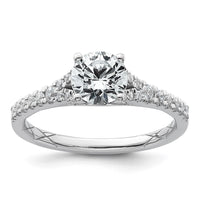 14kw 1 1/4ct Lab Grown Diamond VS+ F+ Round Complete Eng Ring