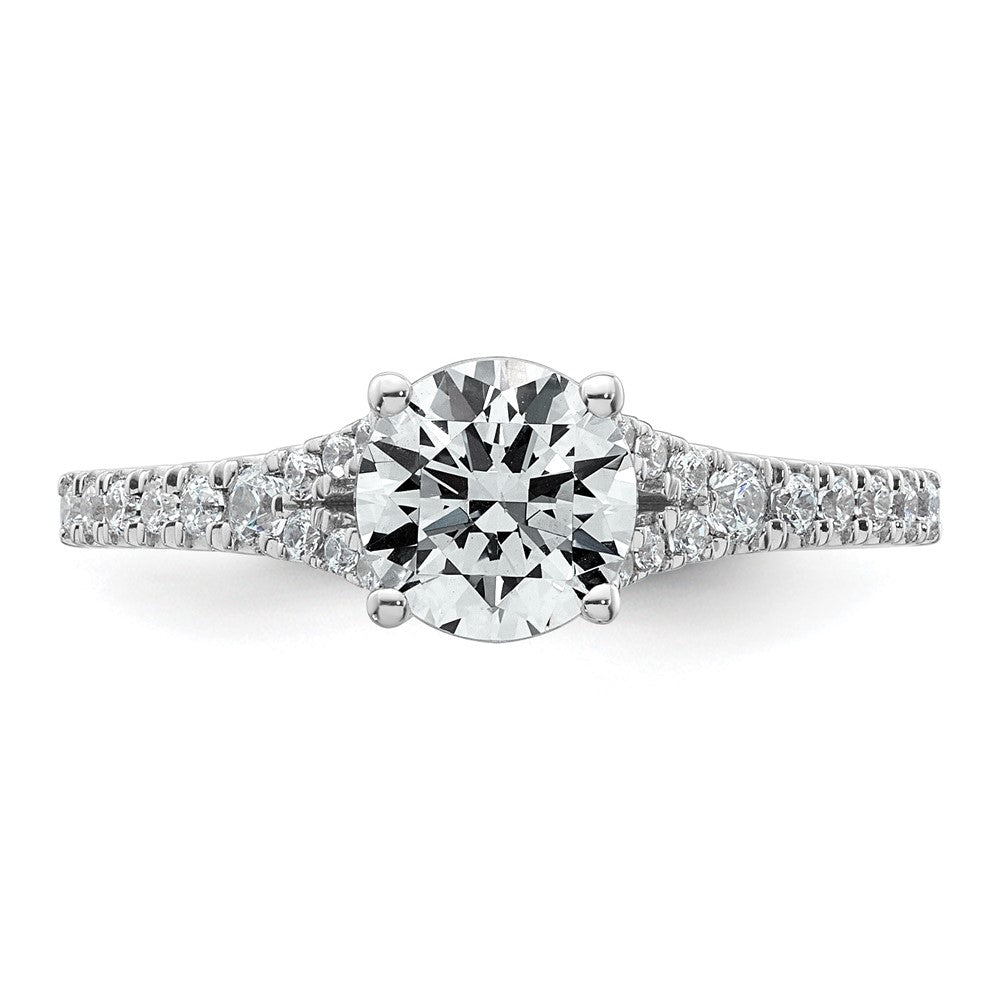 14kw 1 1/4ct Cert Lab Grown Diamond VS/SI+ G+ Round Complete Eng Ring