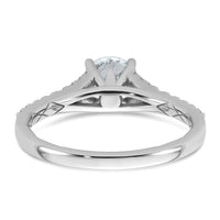 14kw 1 1/4ct Cert Lab Grown Diamond VS/SI+ G+ Round Complete Eng Ring