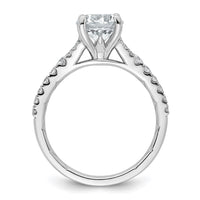 14kw 1 3/4ct Lab Grown Diamond VS+ F+ Round Complete Eng Ring