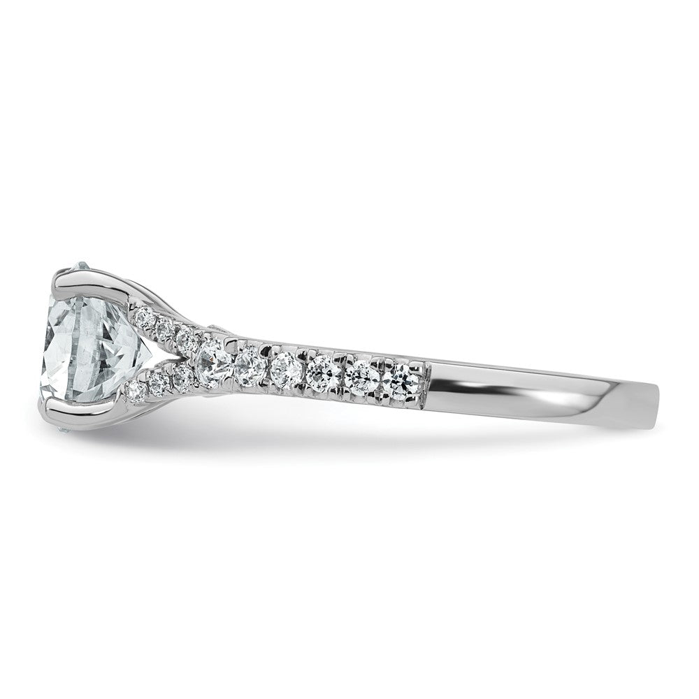 14kw 1 3/4ct Certified Lab Grown Diamond VS+ F+ Round Complete Eng Ring