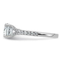 14kw 1 3/4ct Lab Grown Diamond VS+ F+ Round Complete Eng Ring