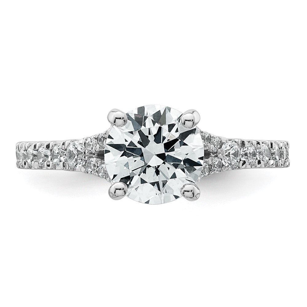 14kw 1 3/4ct Certified Lab Grown Diamond VS+ F+ Round Complete Eng Ring