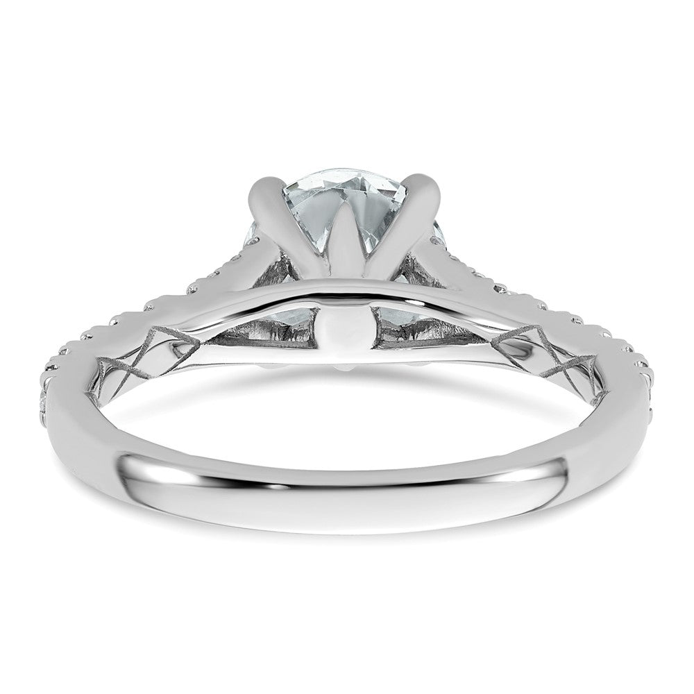 14kw 1 3/4ct Certified Lab Grown Diamond VS+ F+ Round Complete Eng Ring