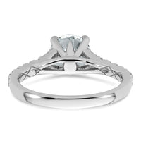 14kw 1 3/4ct Lab Grown Diamond VS+ F+ Round Complete Eng Ring