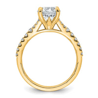 14k 1 3/4ct Lab Grown Diamond VS/SI+ G+ Round Complete Eng Ring
