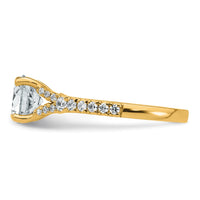 14k 1 3/4ct Lab Grown Diamond VS/SI+ G+ Round Complete Eng Ring