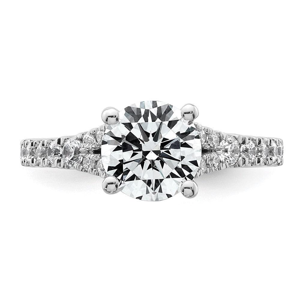 14kw 2 1/2ct Lab Grown Diamond VS/SI+ G+ Round Complete Eng Ring